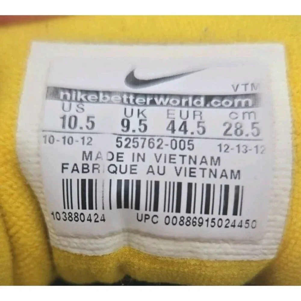 Nike‎ Flex Experience RN Size 10.5 Men's Gray Yellow Running Shoes 525762-005